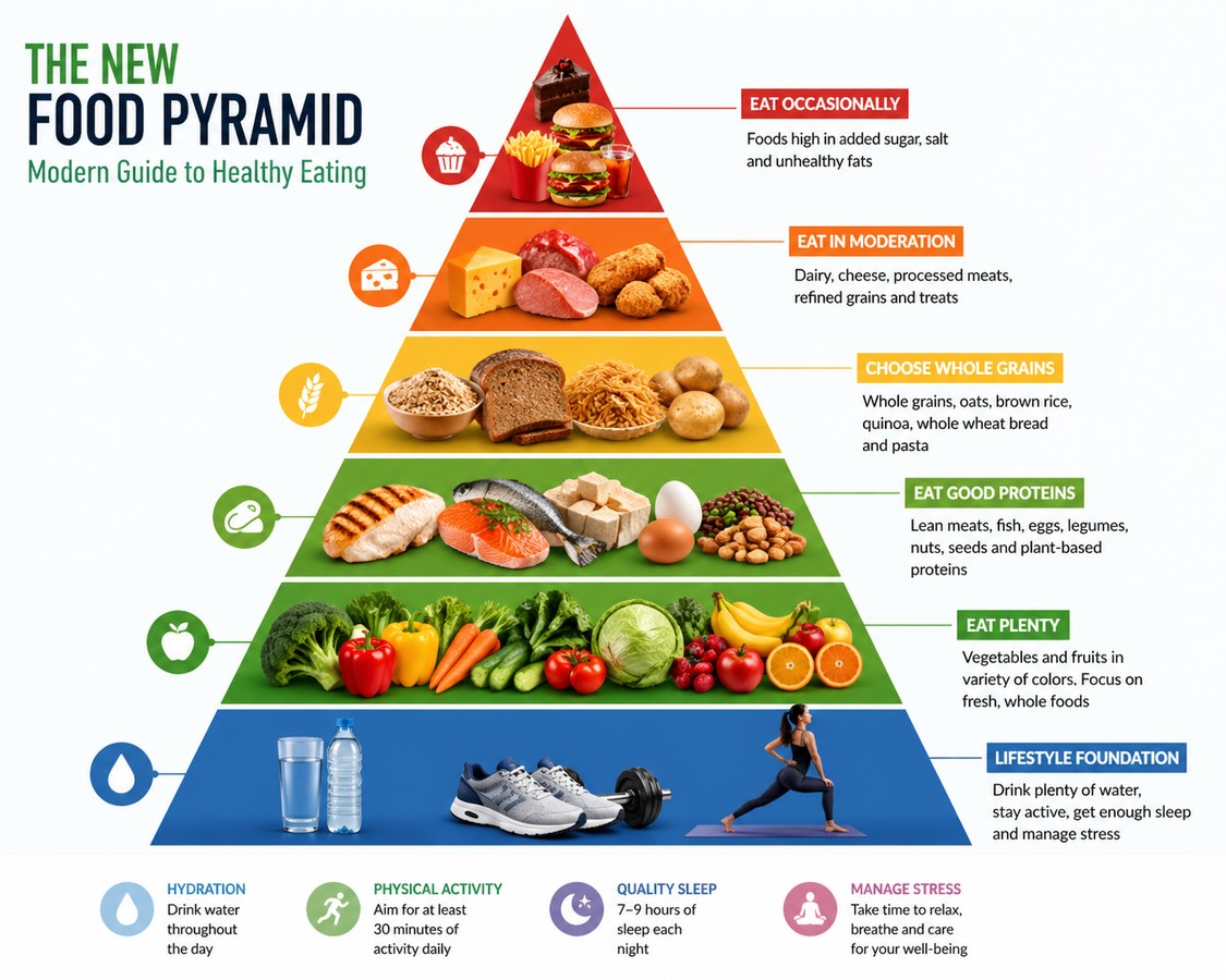 The New Food Pyramid: A Modern Guide to Healthy Eating and Better Nutrition